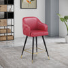 Barbosa Red Faux Leather Counter/Bar Stool