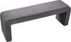 Minimalist Grey Velvet Bench