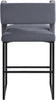 Caleb Grey Velvet Counter Stool