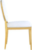 Carousel White Faux Leather Dining Chair