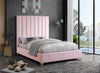 Via Pink Velvet Full Bed
