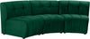 Limitless Green Velvet 3pc. Modular Sectional