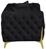 Kingdom Black Velvet Loveseat
