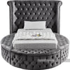 Luxus Grey Velvet Twin Bed (3 Boxes)