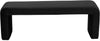 Minimalist Black Velvet Bench
