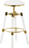 Venus White Faux Leather Adjustable Stool