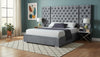 Grande Grey Velvet King Bed (3 Boxes)
