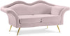 Lips Pink Velvet Loveseat