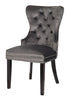 Galaxy Home Erica Wood Legs Dining Chair (Set of 2) in Dark Grey