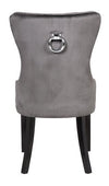 Galaxy Home Erica Wood Legs Dining Chair (Set of 2) in Dark Grey