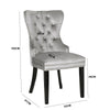 Galaxy Home Erica Wood Legs Dining Chair (Set of 2) in Light Grey