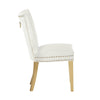Galaxy Home Eva Gold Legs Dining Chair (Set of 2) in Beige