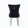 Galaxy Home Eva Stainless Steel Dining Chair (Set of 2) in Black