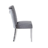 Galaxy Home Eva Stainless Steel Dining Chair (Set of 2) in Grey