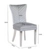 Galaxy Home Eva Stainless Steel Dining Chair (Set of 2) in Silver