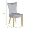 Galaxy Home Eva Gold Legs Dining Chair (Set of 2) in Silver