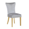 Galaxy Home Eva Gold Legs Dining Chair (Set of 2) in Silver