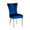 Galaxy Home Eva Stainless Steel Dining Chair (Set of 2) in Blue