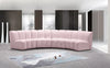 Infinity Pink Velvet 4pc. Modular Sectional