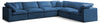Plush Navy Velvet Standard Cloud Modular Sectional