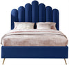 Lily Navy Velvet Full Bed
