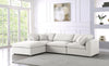 Serene Cream Linen Fabric Deluxe Cloud Modular Sectional