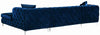 Gail Navy Velvet 3pc. Sectional
