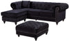 Sabrina Black Velvet 2pc. Reversible Sectional