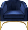 Carter Navy Velvet Accent Chair