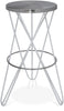 Mercury White / Silver Bar Stool