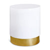 Deco White/Gold End Table