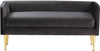 Audrey Grey Velvet Bench