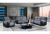 U5914 Grey/Black Reclining Sofa/Console Reclining Loveseat/Recliner