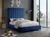 Via Navy Velvet Full Bed