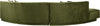 Kenzi Olive Velvet 2pc. Sectional