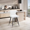 Hendrix White Faux Leather Counter/Bar Stool