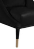 Elegante Black Velvet Accent Chair