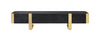 Leknes TV Stand Black w/ Gold Frame