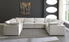 Plush Cream Velvet Standard Cloud Modular Sectional