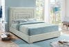 Nora Cream Velvet Full Bed