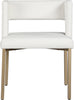 Caleb White Faux Leather Dining Chair
