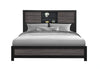 Lisbon Grey/Black Bookcase Bed