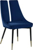 Sleek Navy Velvet Dining Chair