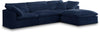 Cozy Navy Velvet Cloud Modular Sectional