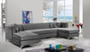 Graham Grey Velvet 3pc. Sectional