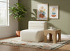 Quincy Cream Velvet Modular Armless Chair