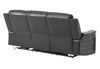 U8879 Blanche Charcoal Pwr Rec Sofa W/LED & Global Surround System