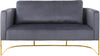 Casa Grey Velvet Loveseat