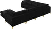 Julia Black Velvet Modular Sectional (7 Boxes)