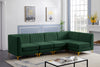 Alina Green Velvet Modular Sectional